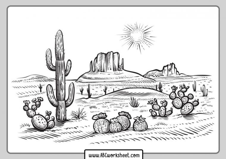desert coloring pages desert coloring pages