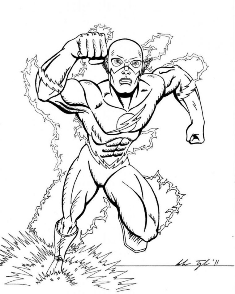 the flash coloring pages