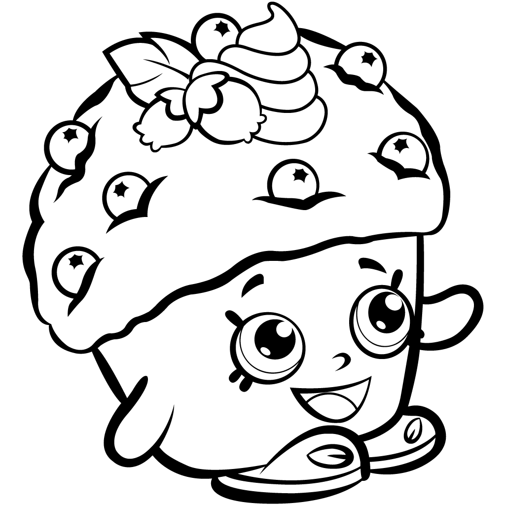 Blueberry Coloring Pages - Best Coloring Pages For Kids destiné Coloriage Cupcake Shopkins