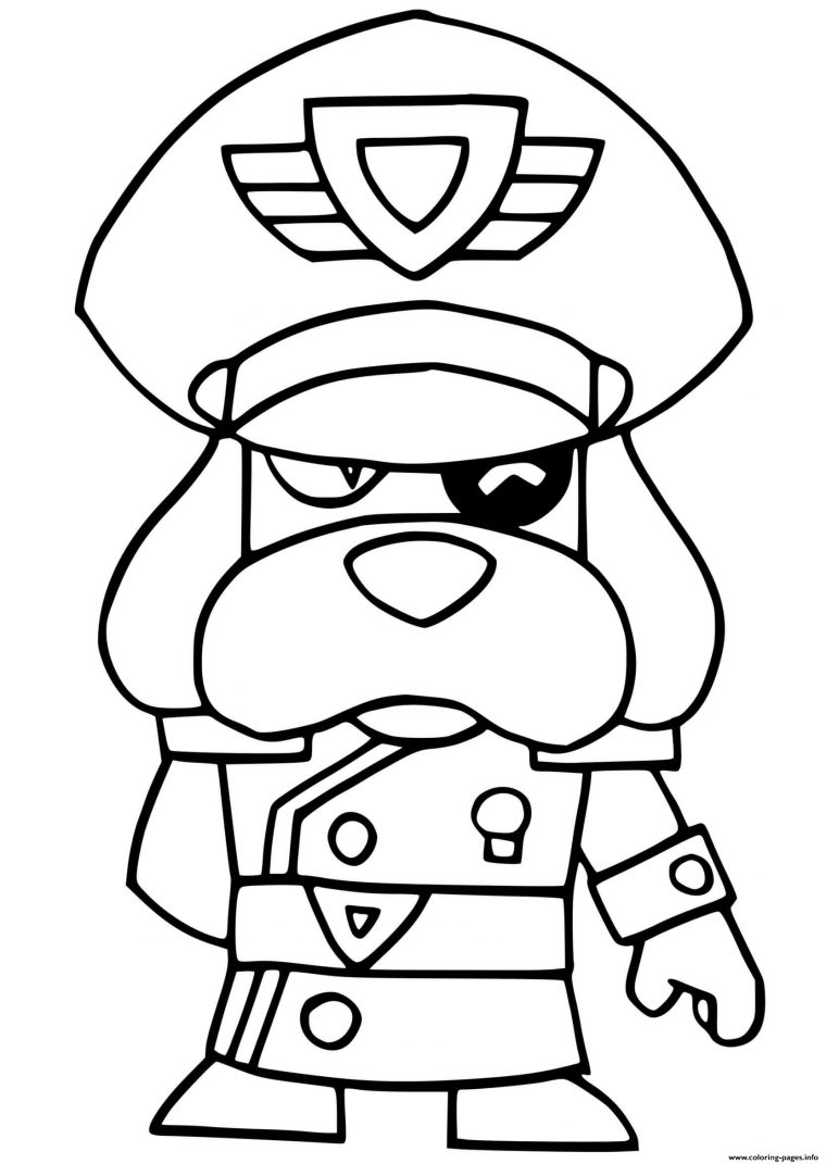 Brawl Stars Force Starr Colonel Medor Coloring Pages Printable concernant Dessin Brawl Stars Penny
