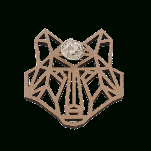 Broche Tête De Loup – Découpe – Animaux Style Origami pour Tete De Loup Origami Broche Tête De Loup – Découpe – Animaux Style Origami pour Tete De Loup Origami