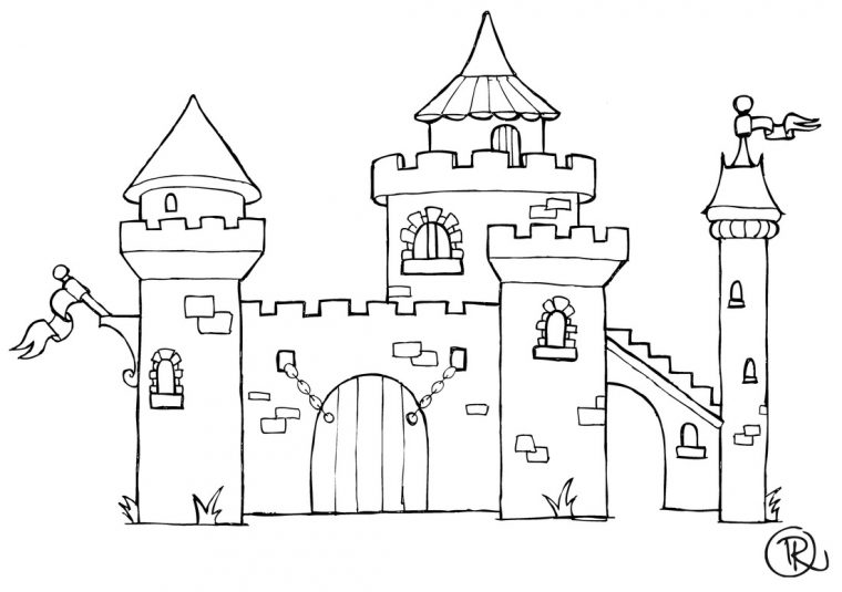 Chateau #141 (Bâtiments Et Architecture) – Coloriages À tout Dessin Chateau Princesse