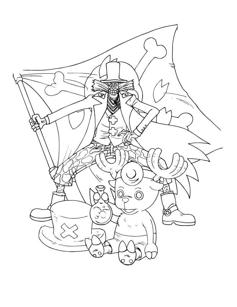 Chopper Docteur Est Un Coloriage De One Piece intérieur Coloriage One Piece