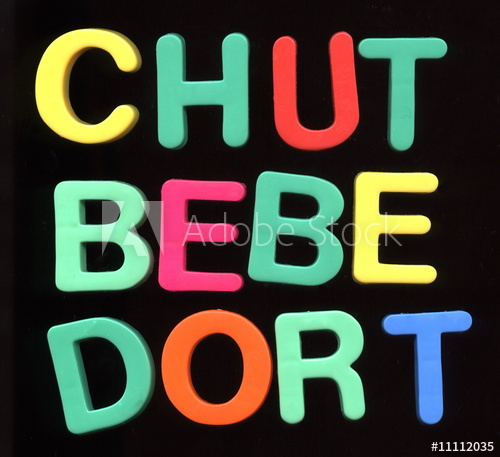"Chut Bébé Dort." Photo Libre De Droits Sur La Banque D destiné Chut Bébé Dort A Imprimer Porte