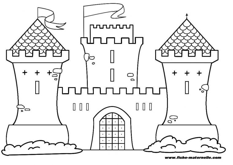 Coloriage Chateau Fort À Colorier – Dessin À Imprimer encequiconcerne Dessin De Chateau De Princesse