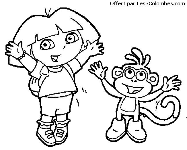 Coloriage Dora L'Exploratrice #29924 (Dessins Animés à Coloriage Tfou