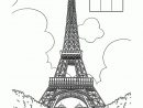 Coloriage D'Un Monument Célèbre, La Tour Eiffel pour Comment Dessiner La Tour Eiffel