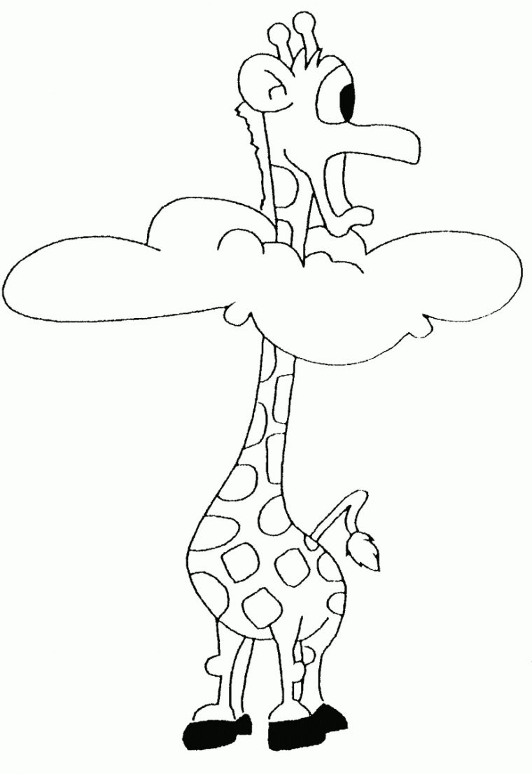 Coloriage Girafe encequiconcerne Dessin Girafe Facile