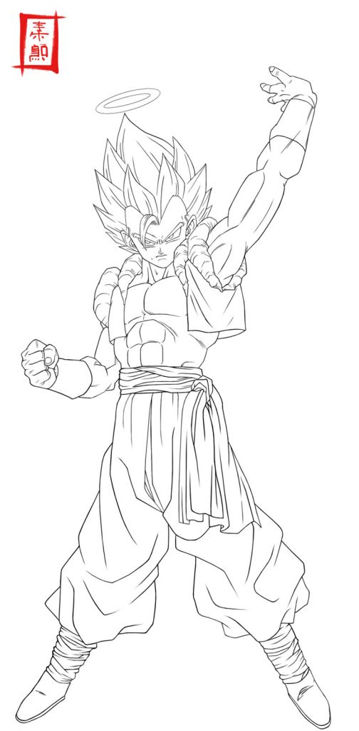 Coloriage Gogeta Beau Galerie Dibujos De Dragon Ball Z tout Coloriage Gogeta