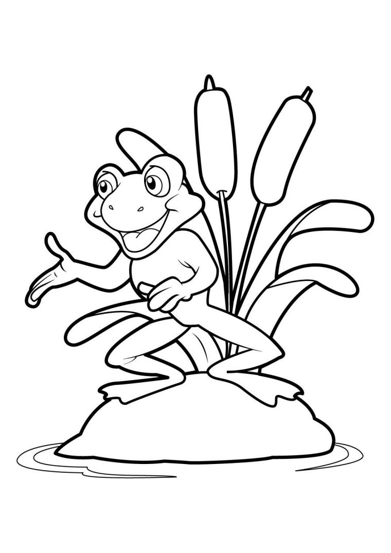 Coloriage Grenouille 19 – Coloriage Grenouilles concernant Grenouille Dessin Facile