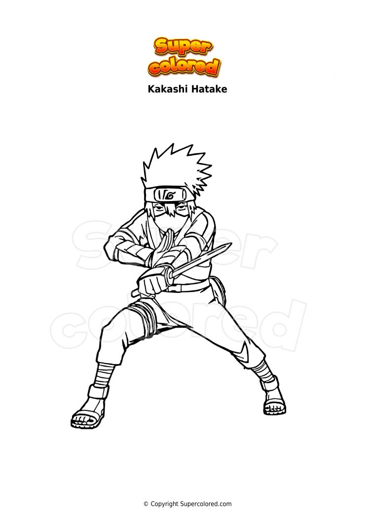 Coloriage Kakashi Hatake – Supercolored pour Coloriage Kakashi