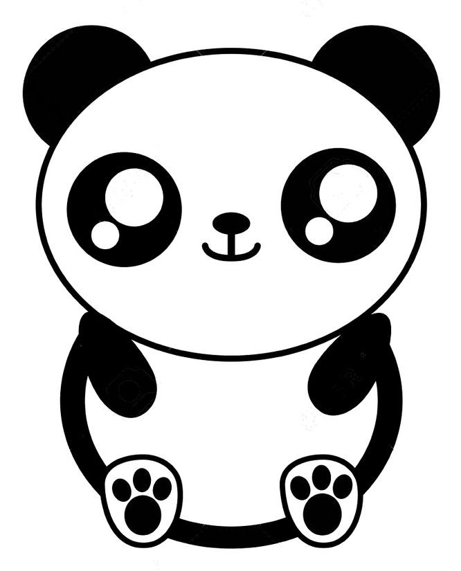 Coloriage Kawaii : Panda 7 | Dibujos Kawaii De Animales avec Dessin Kawaii A Imprimer
