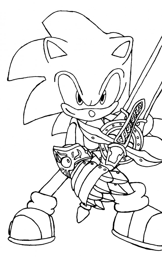 Coloriage Sonic Avec Épée Dessin Gratuit À Imprimer avec Coloriage Sonic Boom À Imprimer Gratuit