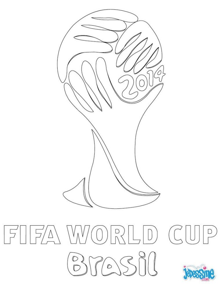 Coloriage Sur La Coupe Du Monde De Foot Au Brésil. À tout Coloriage Foot Coupe Du Monde