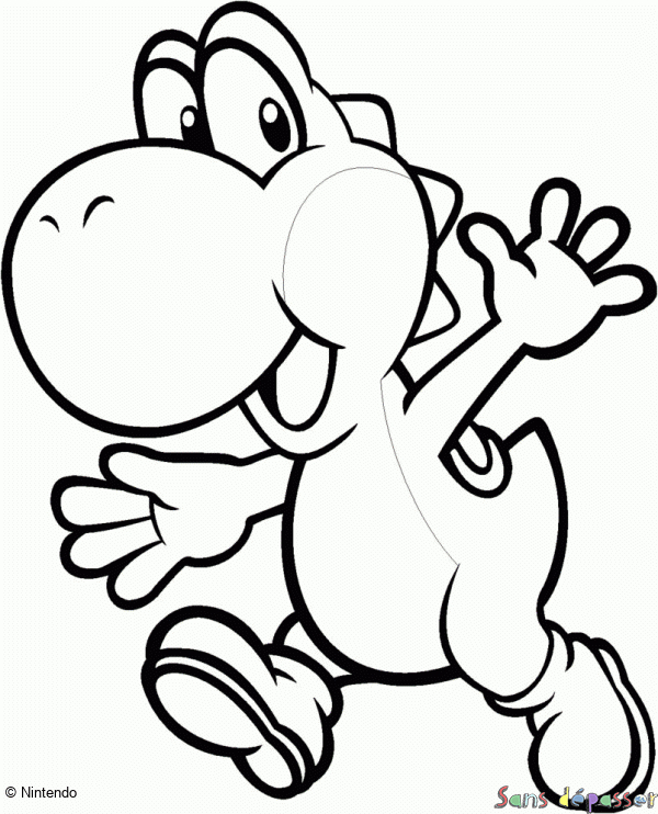 Coloriage Yoshi – Sans Dépasser à Coloriage De Yoshi