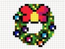 Couronne De Noël - Pixel Art | La Manufacture Du Pixel dedans Pixel Art Noel Renne