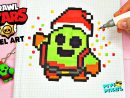 Новогодний Спайк Из Игры Brawl Stars Рисунки По Клеточкам avec Pixel Art Corbac