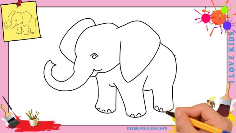 Dessin Éléphant 4 - Comment Dessiner Un Éléphant avec Comment Dessiner Un Avion Facile