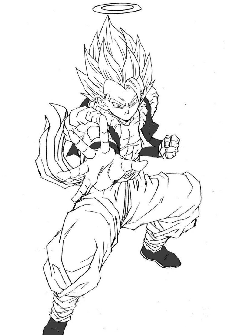 Dessin : Gojita (Gogeta) Super Saiyajin – (Youngjijii encequiconcerne Coloriage Gogeta