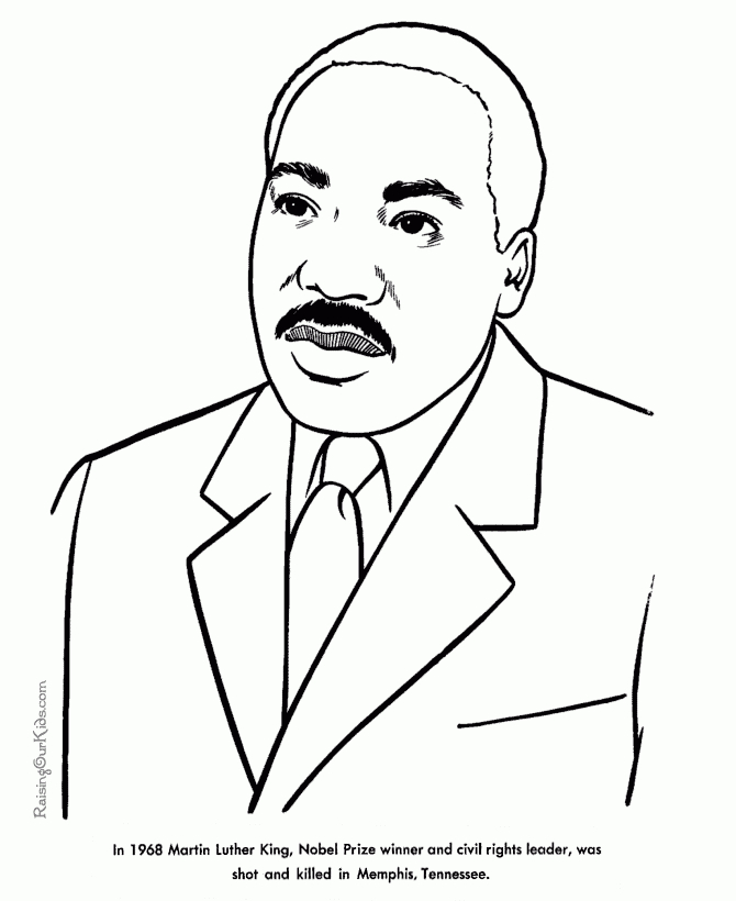 Dibujos De Martin Luther King Para Imprimir Y Pintar pour Martin Luther King Jr Coloring Pages