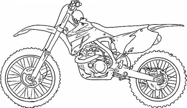 dirtbike coloring page