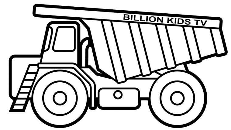 coloring page dump truck
