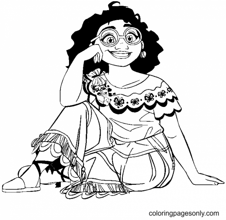 isabela encanto coloring page