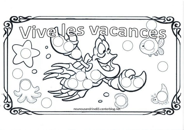 Été Coloriage Gommettes concernant Coloriage Été Maternelle