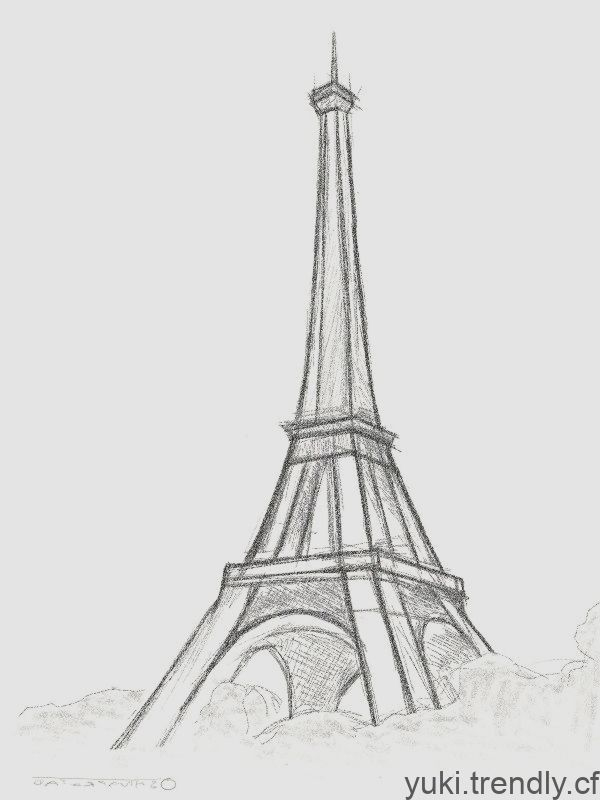 Facile Et Beau Dessin Et Croquis De La Tour Eiffel #Belle tout Comment Dessiner La Tour Eiffel
