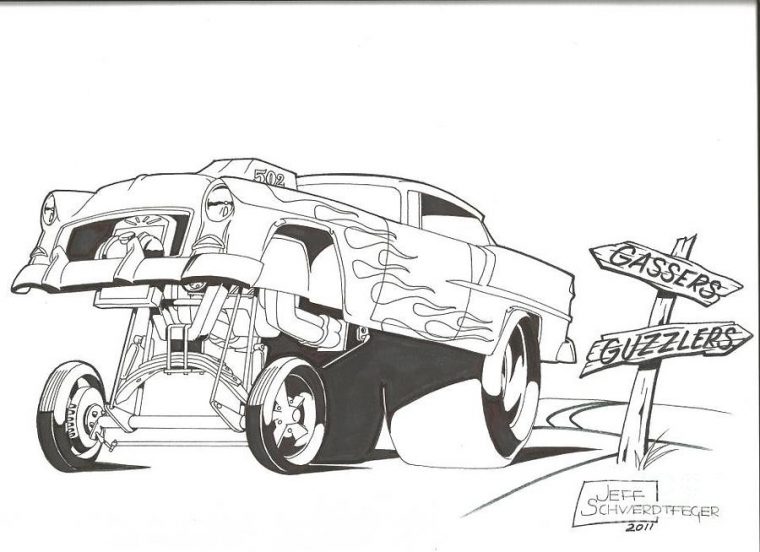 Gassers 'N Guzzlers Drawing By Jeff Schwerdtfeger pour Dragster Dessin Gassers 'N Guzzlers Drawing By Jeff Schwerdtfeger pour Dragster Dessin