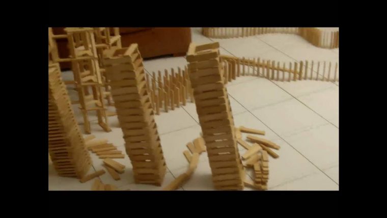 Htk#14 - Kapla Construction Destruction Domino : Pont Et intérieur Simple Modele Kapla Facile