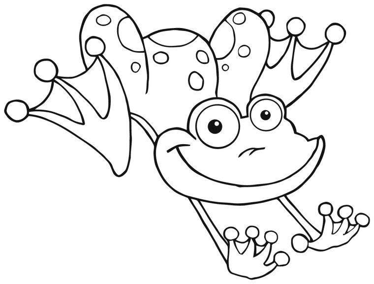 Image De Grenouille À Télécharger Et Colorier – Coloriage tout Grenouille Dessin Facile