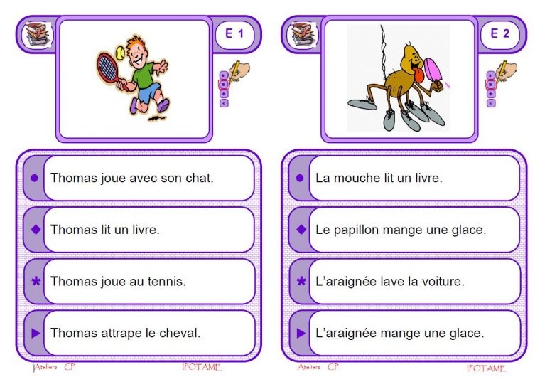 Ipotâme .Tâme: Jeux De Lecture De Phrases Cp Ce1 concernant Ipotame Maths Cp