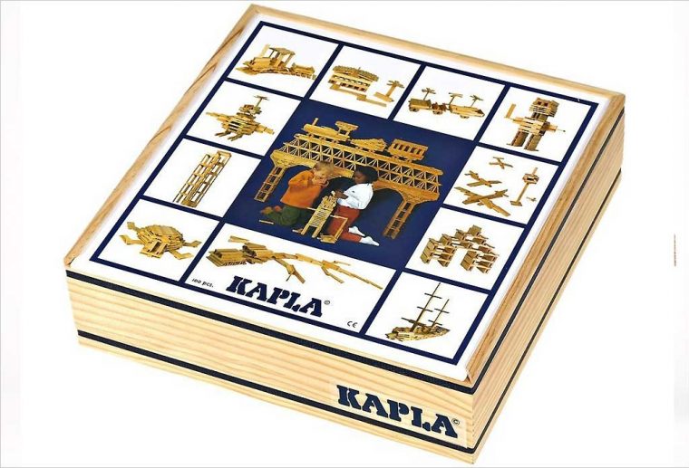 Kapla – Boîte De 100 Planchettes – Jeu De Construction En Bois pour Dessin Kapla