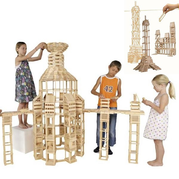 Kapla – Coffre De 1000 Planchette – Location De Jeux concernant Modele Chateau Kapla