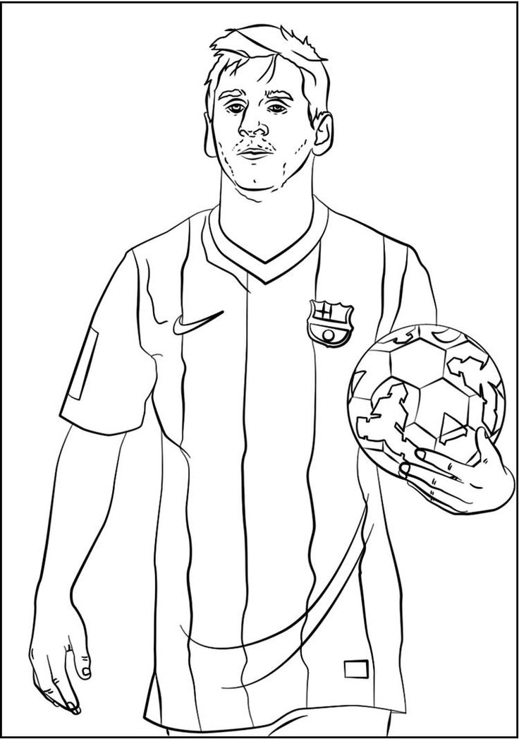 Lionel Messi Soccer Player Coloring Sheet | Voetbal dedans Coloriage Fifa