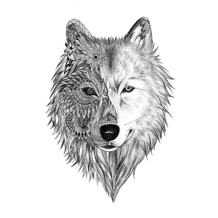 Mandala De Loup – Dessin A Imprimer Chien Loup Dibujos destiné Tete Loup Dessin