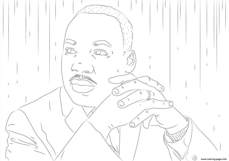 Martin Luther King Jr By Maria Mori Coloring Pages Printable concernant Martin Luther King Jr Coloring Pages