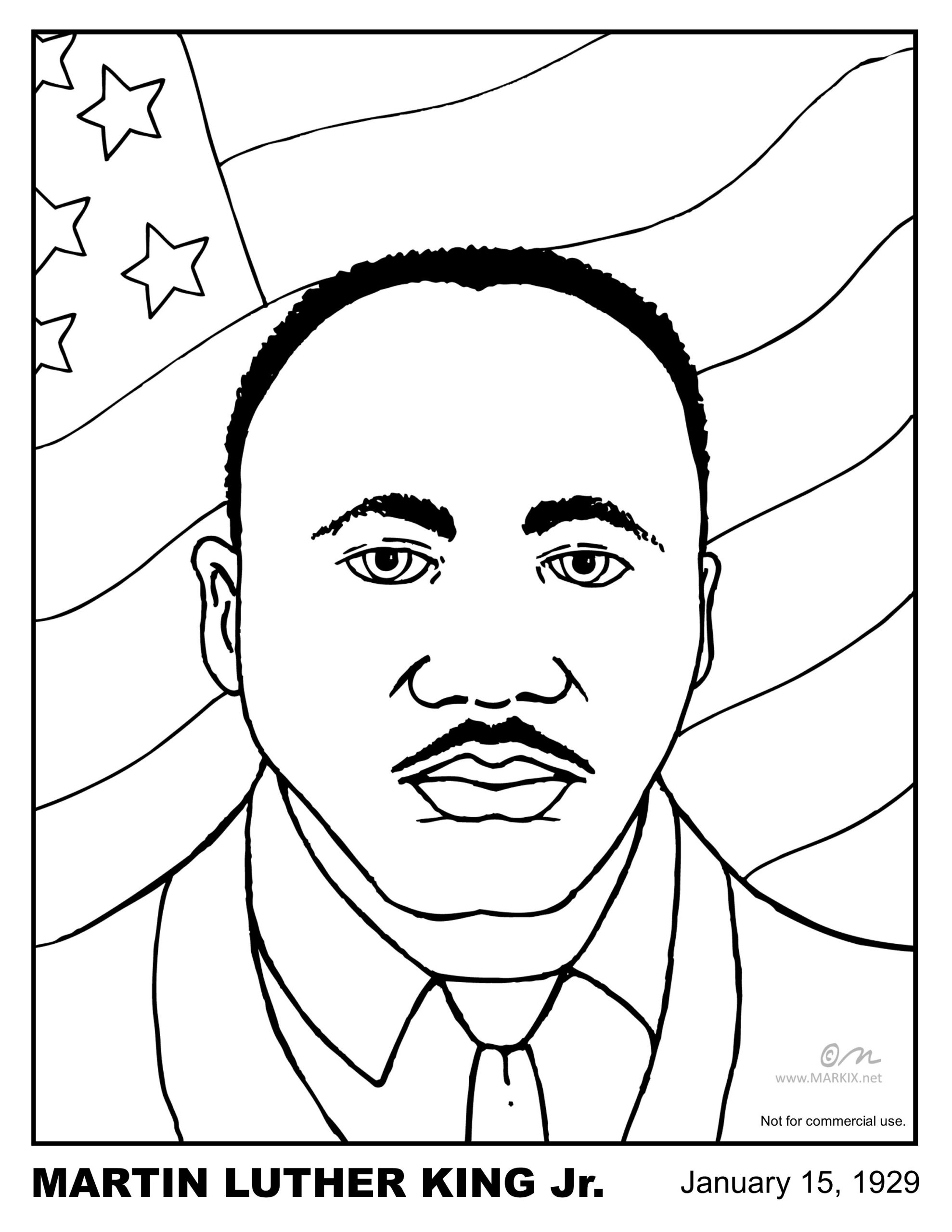 Martin Luther King Jr. Coloring Page encequiconcerne Martin Luther King Coloring Pages