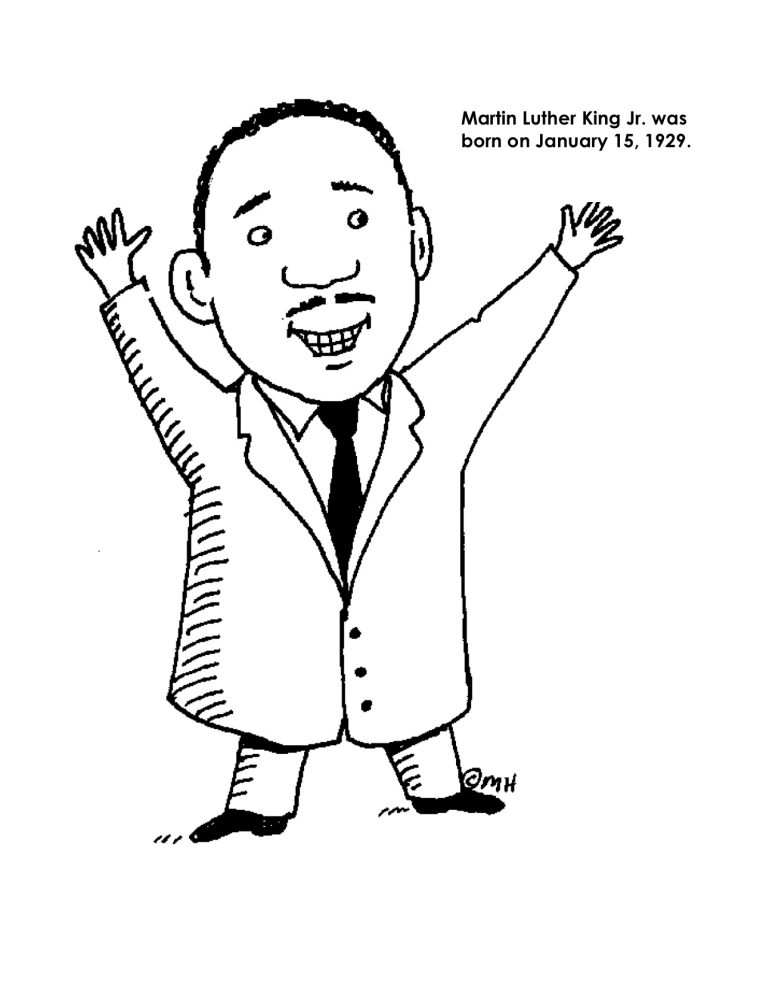 Martin Luther King Jr Coloring Pages And Worksheets – Best encequiconcerne Mlk Coloring Pages