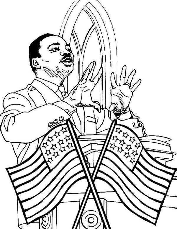 Martin Luther King Jr Speech Coloring Page pour Mlk Coloring Pages