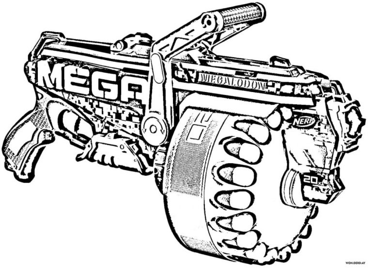Nerf Guns Coloring Pages. Print For Free | Wonder Day dedans Is For Firearms Coloring Book