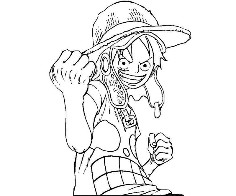 One Piece Luffy Easy Coloring Pages avec Coloriage Luffy