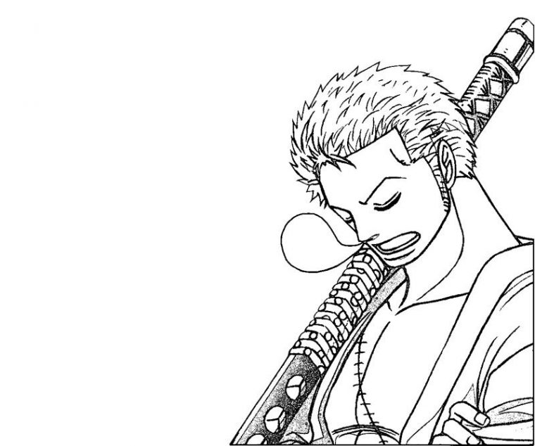 One Piece Zoro Coloring Sheets Coloring Pages avec Coloriage One Piece Zoro