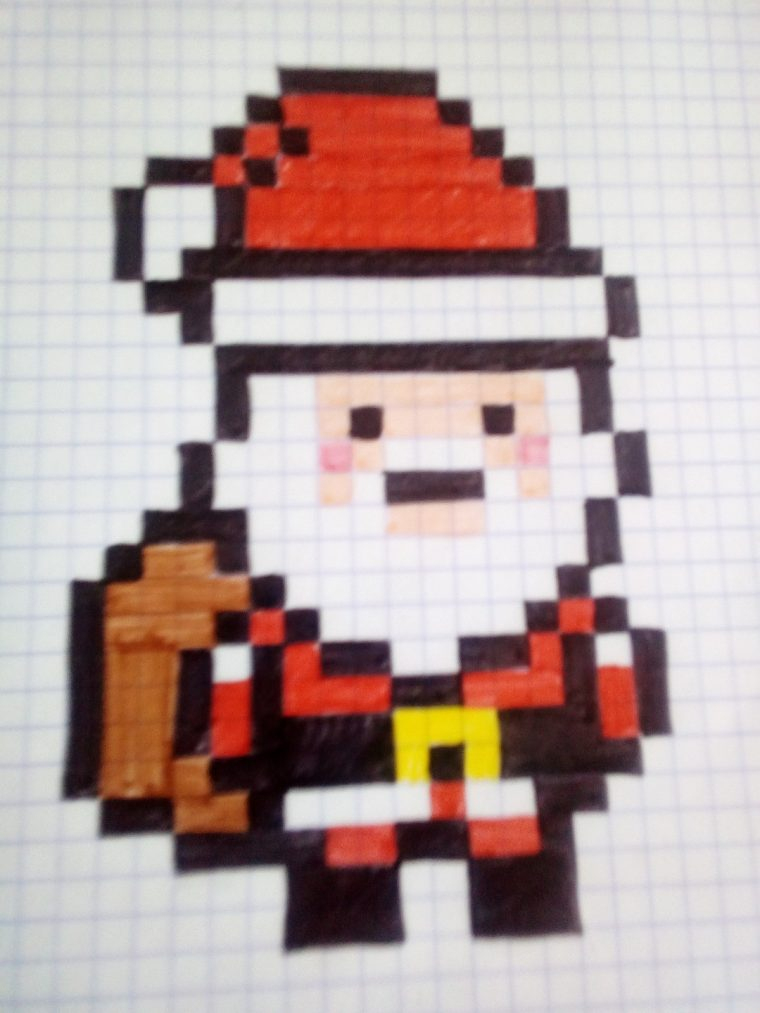 Pixel Art Pere Noel – Greatestcoloringbook encequiconcerne Pixel Art Père Noël