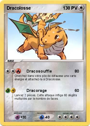 Pokémon Dracolosse 76 76 – Dracosouffle – Ma Carte Pokémon destiné Coloriage Pokemon Dracolosse
