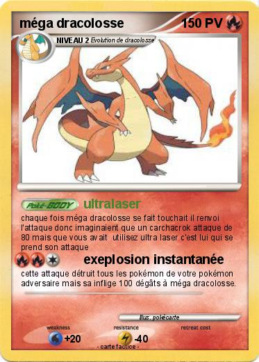 Pokémon Mega Dracolosse 2 2 – Ultralaser – Ma Carte Pokémon destiné Coloriage Pokemon Dracolosse
