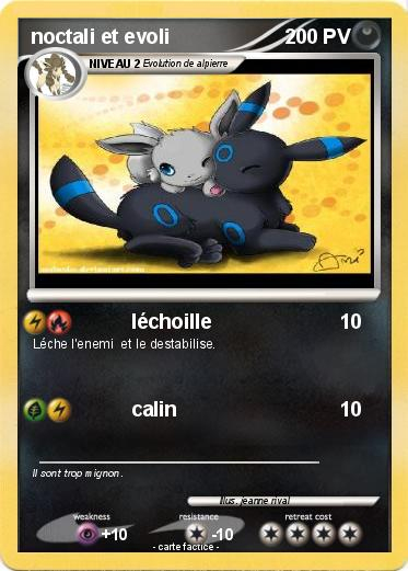 Pokémon Noctali Et Evoli 4 4 – Léchoille – Ma Carte Pokémon serapportantà Noctali Coloriage