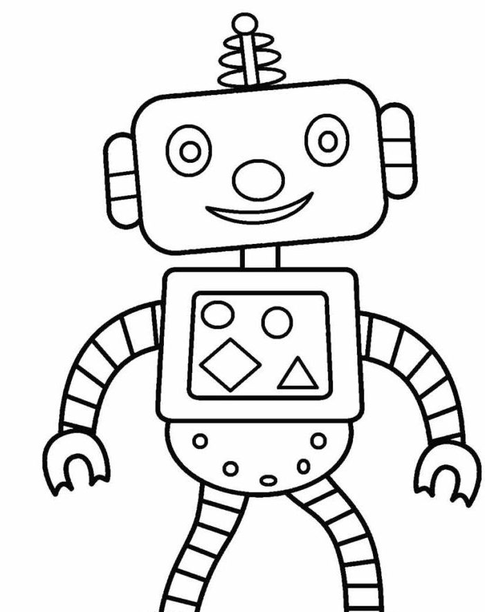 coloring page robot coloring page robot