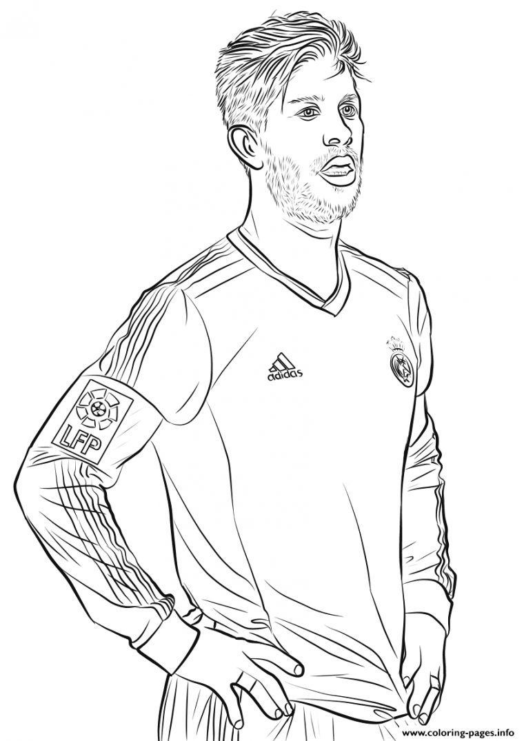 Sergio Ramos Fifa World Cup Football Coloring Pages Printable tout Coloriage Fifa